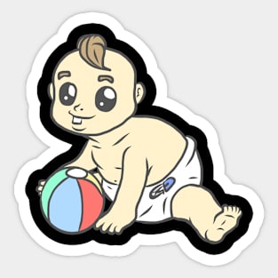 Baby infant newborn toddler baptism birth Sticker
